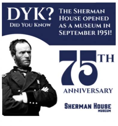 Sherman House 75th anniversary promotional graphic