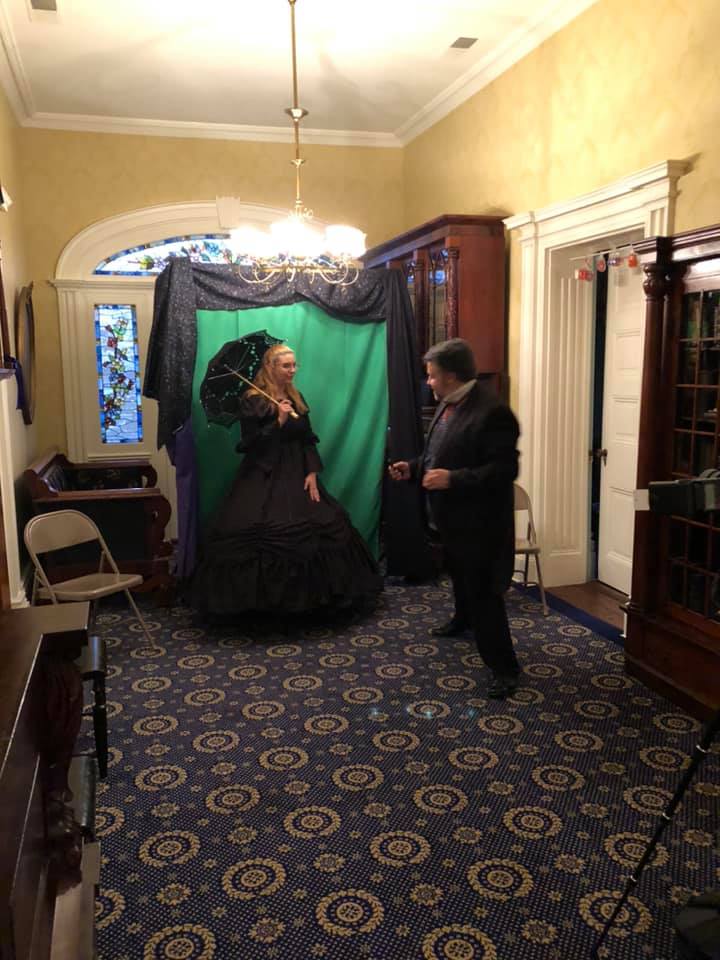 2019 Victorian Halloween Party at the Georgian - woman getting her photo taken