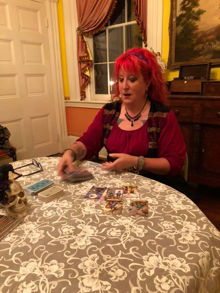 2019 Victorian Halloween Party at the Georgian - woman giving psychic readings