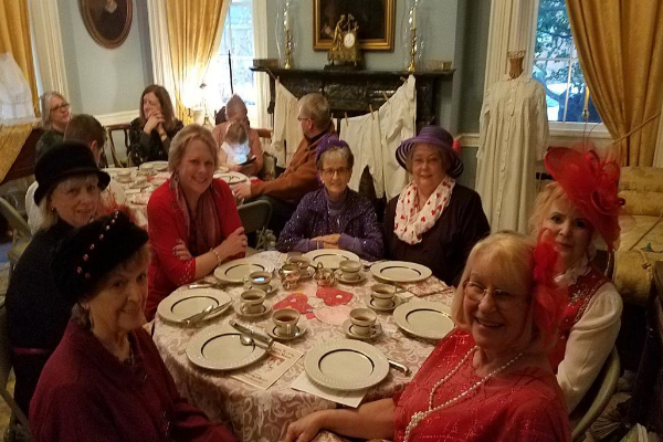 Valentines Tea at the Georgian.  Guest wore their hats and fascinators.