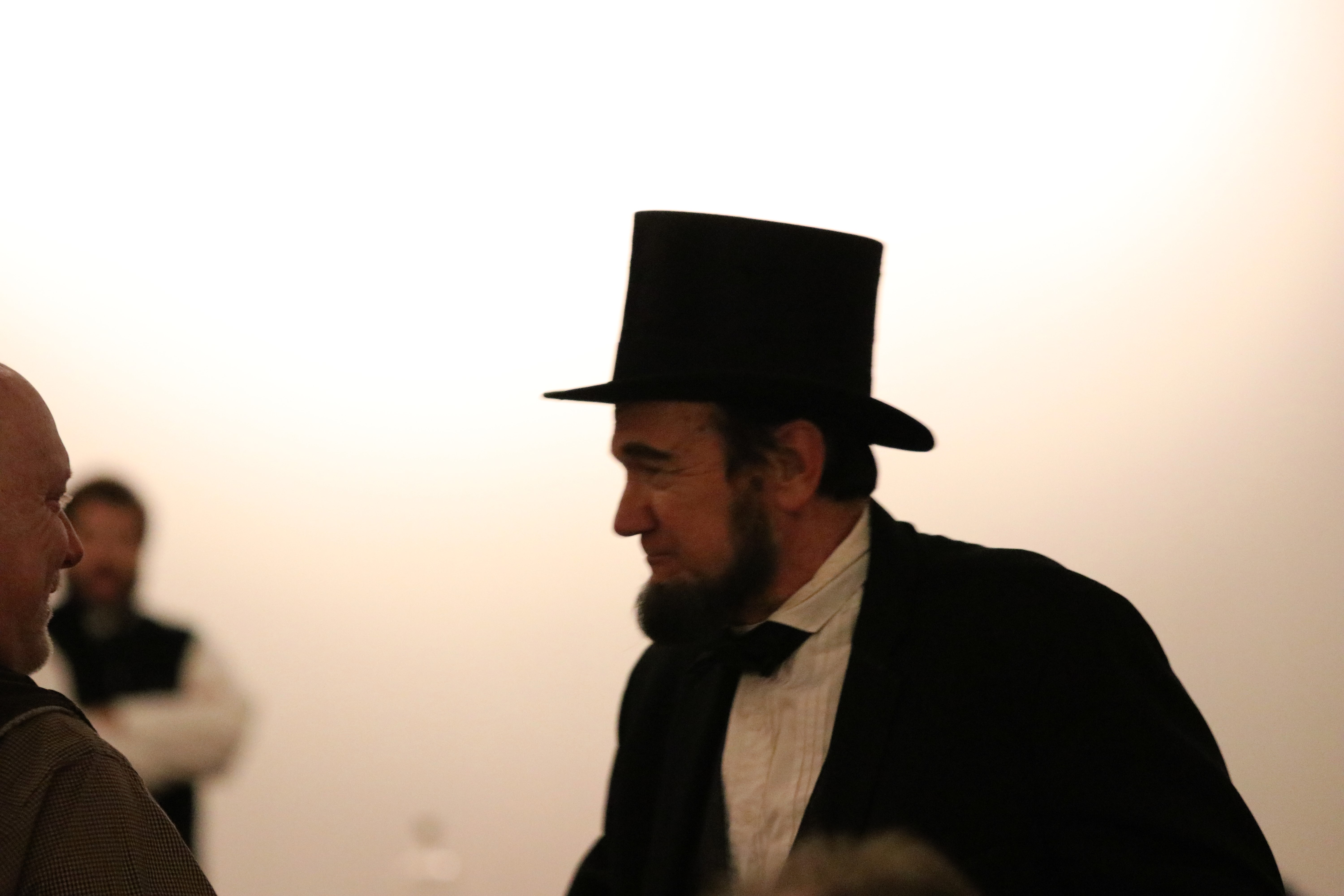 man dressed as Lincoln